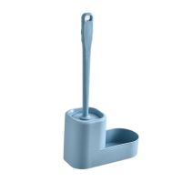 ▪✐ Toilet Cleaning Brush with Holder Plastic Long Handle Toilet Brush and Storage Tray Deep Silicone Cleaning Brush for Bathroom