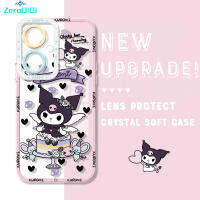 ZeroQiQi เคสโทรศัพท์ Vivo Y27ของแท้กันกระแทกลายการ์ตูน Cinnamoroll Kurmi เคสมือถือใสป้องกันกล้องคลุมทั้งหมดเคสโทรศัพท์คริสตัล