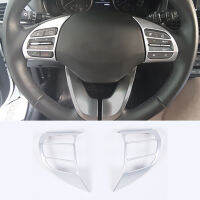 CHROME STYLING CAR STEERING WHEEL TRIM COVER BUTTON BEZEL GARNISH FOR HYUNDAI KONA IONIQ I30 2018 2019  ACCESSORIES