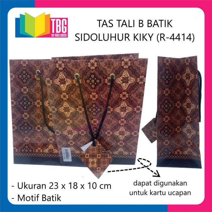 TAS TALI B BATIK SIDOLUHUR KIKY GOODIE PAPER BAG KERTAS (R-4414 ...