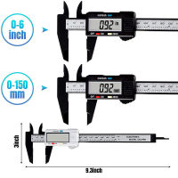 150mm 100mm Electronic Digital Caliper Carbon Fiber Dial Vernier Caliper Gauge Micrometer Measuring Tool Digital Ruler