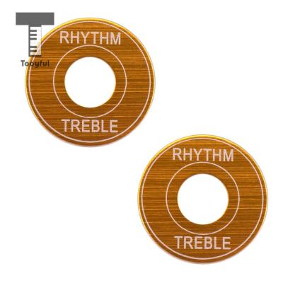 ；‘【； Tooyful Pack Of 2 Guitar Toggle Switch Plates Washers Rythm Treble Rings DIY For LP Electric Guitar Replacement Parts