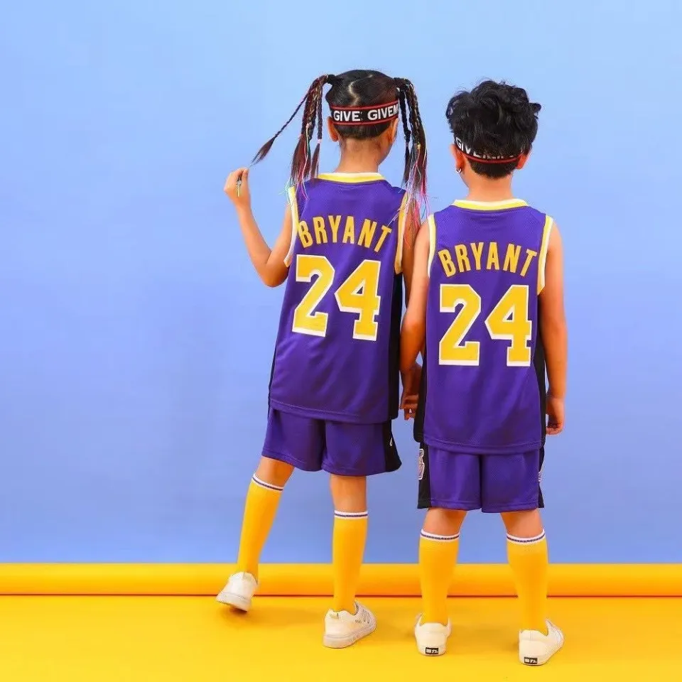 #24 Kobe Bryant Kids Basketball Sport Suit Boys Clothes Set Chidren  Basketball Jersey + Short Pant Set - AliExpress