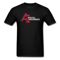 Chic Men T-shirts AI Artificial Intelligence T Shirt Geek Tshirt Letter Print Tee Cotton Tops Black Clothes Summer New  F6XG