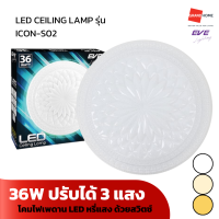 GRANDHOMEMART โคมเพดาน LED EVE รุ่น ICON-S02 36W ปรับได้ 3 แสง