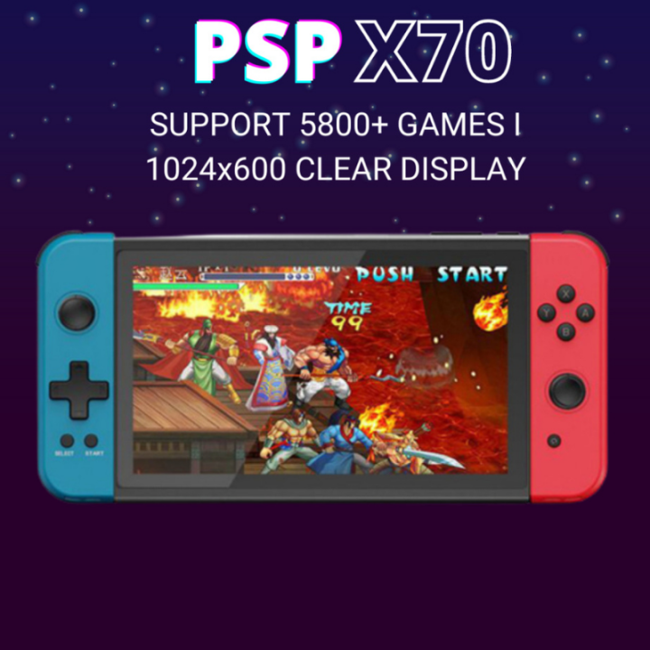 NEW POWKIDDY X70 7 inch Handheld Video Game Console For PSP FC 3D