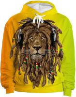 Aesthetic Novelty Hoodies for Unisex,Cool Sweatshirt 3D Animal Printed Basic Slim-fit Comfort Streetwear Pullover for Party