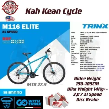 trinx m116 elite specs