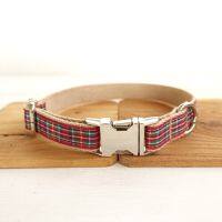 【Chat-support】 PETS MART mall MUTTCO Retailing ปลอกคอสไตล์อังกฤษ THE SCOTLAND Plaid Fashion Dog Collar 5 Sizes