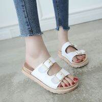 IELGY Flat Korean Toe Couple Cork Sandals Slipper Sandy Beach