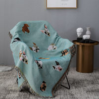 Lovely Throw Blanket for Sofa Bed Chair Non-slip Blankets Slipcover Cobertor Bedspread Home Textile Travel Cute Dog