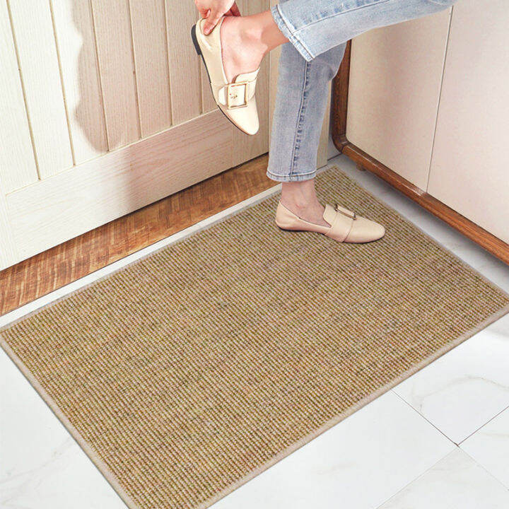 100 Natural Linen Carpet Jute Mat Water hyacinth Mat Bedroom floor