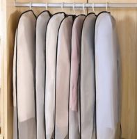 35 1/2/4/10/15PCS Transparent Clothes Garment Suit Cover Bags Wardrobe Clothes Storage Dustproof Hanger Storage Travel Organizer