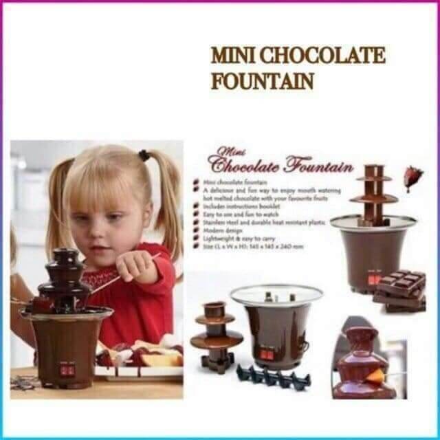 BUYMORE PH Chocolate Fountain Fondue Machine with Hot Melting Pot Base