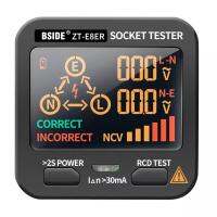 BSIDE ZT-E8ทดสอบเต้ารับดิจิตอลเครื่องค้นหาการรั่วไหลของไฟฟ้าหน้าจอสี LCD 0.1V-230V/0.1V-150V เครื่องตรวจสอบขั้ววงจรไฟฟ้าอัตโนมัติเครื่องตรวจจับแรงดันไฟฟ้าโวลต์มิเตอร์ Steker Saklar ผนัง