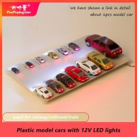 Pcs Model Cars with 12v Led Lights Plastic Car 1:87 Ho Scale /railway/railroad/train Building Scenery Layout Set Model HO/N