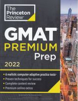 PRINCETON REVIEW GMAT PREMIUM PREP 2022 BY DKTODAY