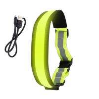 LED Elastic Reflective Belt Glowing Waistband High Visibility Light Rechargable Safty Strap for Running Cycling Motorcycle Ride