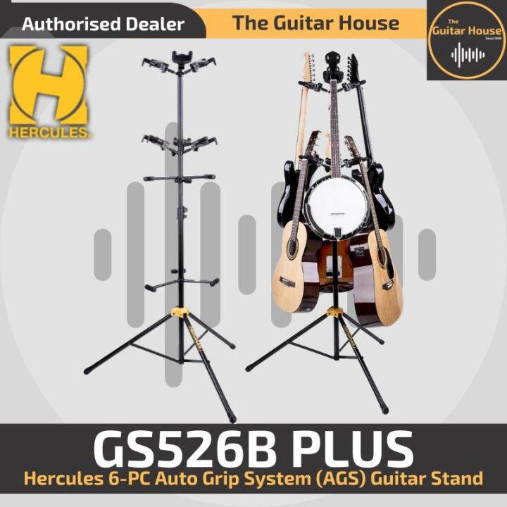 Hercules GS526B PLUS 6PC Auto Grip System (AGS) Guitar Stand Lazada