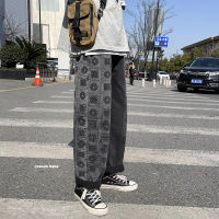 2021Black baggy jeans mens new high street fashion Capris in 2021 hip hop streetwear jean korean style men pants 2021