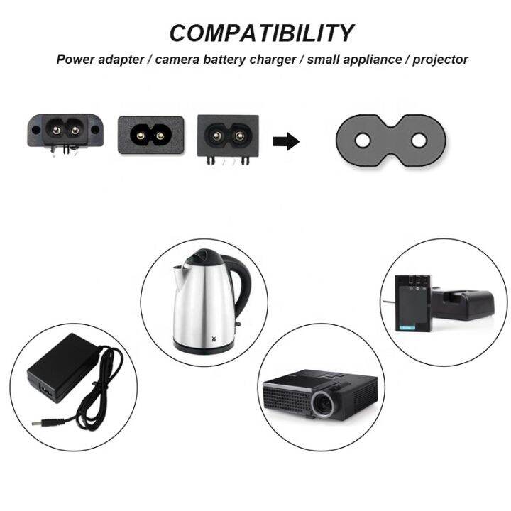 new-popular-ไฟฟ้าอุตสาหกรรม2ขาชาย-c8-powersocket-iec-ขั้วต่อสายไฟ-c8