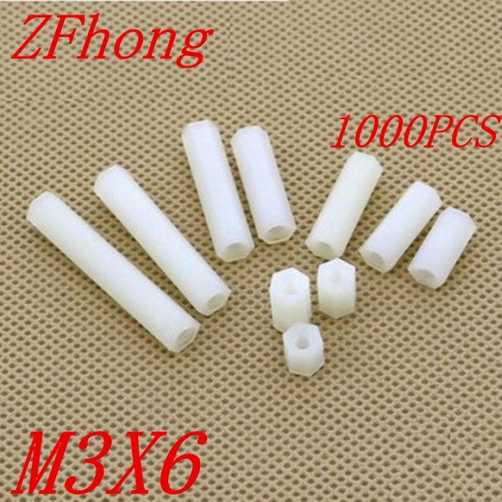 1000pcs-m3x6-m3-x-6-plastic-pc-female-female-white-hex-nylon-standoff-spacer