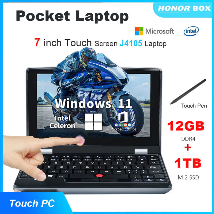 Inch Touch Screen Mini Pocket Gaming Laptop J GB DDR Max TB Ultrabook Notebook MP