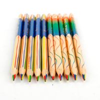 10ชิ้นดินสอ DIY น่ารักดินสอสีไม้ดินสอสีรุ้งไม้สำหรับเด็กโรงเรียนภาพวาดกราฟฟิตี้