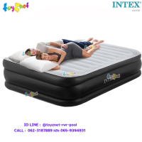 Intex ส่งฟรี ที่นอนเป่าลม เดอลุกซ์พิลโล่เรสท์ 5 ฟุต (ควีน) 1.52x2.03x0.42 ม. ที่สูบลมไฟฟ้าในตัว รุ่น 64436