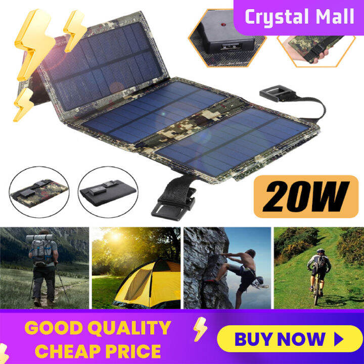 [Arrived within 3 days] 20W Foldable Solar Panel 5V Polycrystalline