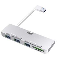 Rocketek Aluminum Alloy USB 3.0 Hub 3 Port Adapter Splitter with SD/TF Card Reader for iMac 21.5 27 PRO Slim Unibody Computer Adhesives Tape