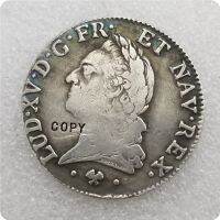 ฝรั่งเศส - Louis XV 1 Ecu 1774 L (Bayonne) สำเนาเหรียญที่ระลึกเหรียญ-แบบจำลองเหรียญเหรียญสะสมเหรียญ-Chuieri