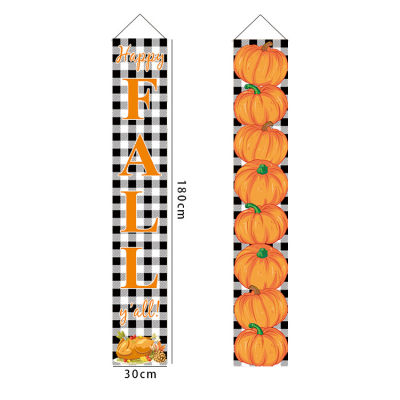 JOLLYBOOM ฤดูใบไม้ร่วงขอบคุณแขวนแบนเนอร์ระเบียงเข้าสู่ระบบฤดูใบไม้ร่วงฟักทองใบเมเปิ้ลฉากหลังธงฤดูใบไม้ร่วงเก็บเกี่ยวยินดีต้อนรับแบนเนอร์สำหรับในร่มกลางแจ้งผนังตกแต่งประตูขอบคุณพระเจ้าพรรคตกแต่ง