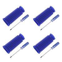 4X for Dyson V6 V7 V8 V10 V11 Soft Velvet Roller Suction Blue Hose Replacement for Home Cleaning Vacuum Cleaner