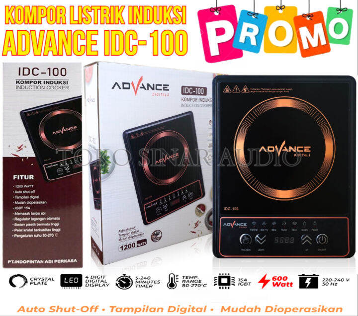 Kompor Listrik Induction Cooker ADVANCE IDC-100 Kompor Induksi IDC 100 ...