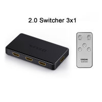 2021Unnlink HDMI-compatible 2.0 Switch 3x1 5x1 Splitter UHD 4K 60Hz 4:4:4 HDCP 2.2 HDR for Smart LED TV MI Box3 PS3 PS4 Pro