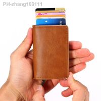 ZOVYVOL RFID Blocking Men 39;s Wallet Credit Card Holder Leather Bank Card Wallet Case Card holder Protection Purse Aluminum Box