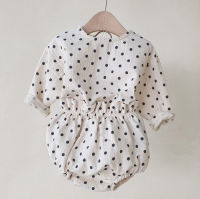 MILANCEL baby clothing polka dot baby boys clothes pure cotton and linen infant girls suit infant outfit