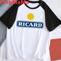 เสื้อยืดเสื้อยืดผู้หญิงแฟชั่น RICARD เสื้อยืดสีขาวผู้ชาย2022ฮาราจูกุ Kawaii ขนาดพิเศษเสื้อยืดน่ารักเสื้อยืดกราฟิกผู้หญิง Streetwear