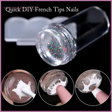 DIY Silicone Seal Soft French Nail Transfer Scraper Set Elastic