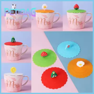 Silicone Cup Lid Glass Drink Cover Anti-dust Coffee Mug Suction Seal  Leakproof Tea Sealed Reusable Lids Seal Suction Cup Cover