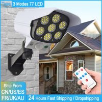 Powerful Remote Control Upgraded 77 LED Solar Wall Lamp PIR Motion Sensor IP65 Outdoor Waterproof Street Garden Lights