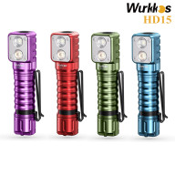 Wurkkos Đèn Pha Sạc Màu HD15 Mới Đèn Pin 18650 Đèn LED Kép Với USB-C Sạc Ngược Với Nắp Đuôi Từ Tính thumbnail
