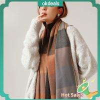 OKDEALS แฟชั่น Plaid Winter Warm Tartan Check ผ้าคลุมไหล่ ผ้าคลุมไหล่ ผ้าพันคอ