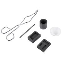 6PCS Heat Resistant Smelting Gold Silver Furnace Kit Scrap Jewelry Metal Gold Melting Refining Forge Set Graphite Foundry Crucible for Melting Chemical Experiment