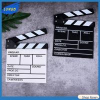 LONGB 30 x 27cm ไม้ ผู้อำนวยการ อุปกรณ์ถ่ายภาพ Clapperboard ฉากวิดีโอ กระดาน ทีวีภาพยนตร์