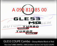 GLE53 COUPE for AMG TURBO 4MATIC+ Rear Star Emblem Black Badge Set for Mercedes C167 A 099 810 85 00