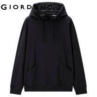 GIORDANO Men Hoodies Forward Seam Drawstring Loose Hoodies Drop Shoulder Simple Plain Color Casual Fashion Hoodies 01022839