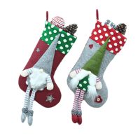 Merry Christmas Stocking Christmas Tree Ornaments Gnome Xmas Gift Candy Bag Cute Tree Hanging Decoration New Year 2023 Navidad Socks Tights