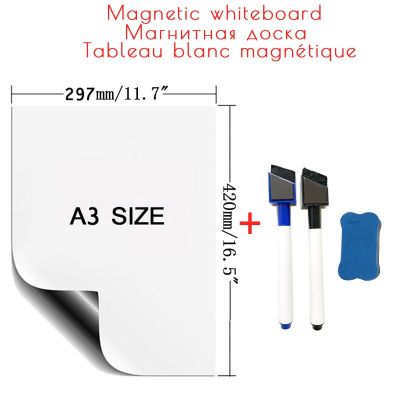 A3 Size Magnetic Whiteboard Magnet fridge Board for notes for Wall Dry Erase Calendar Message Memo Drawing marker Wall stickers